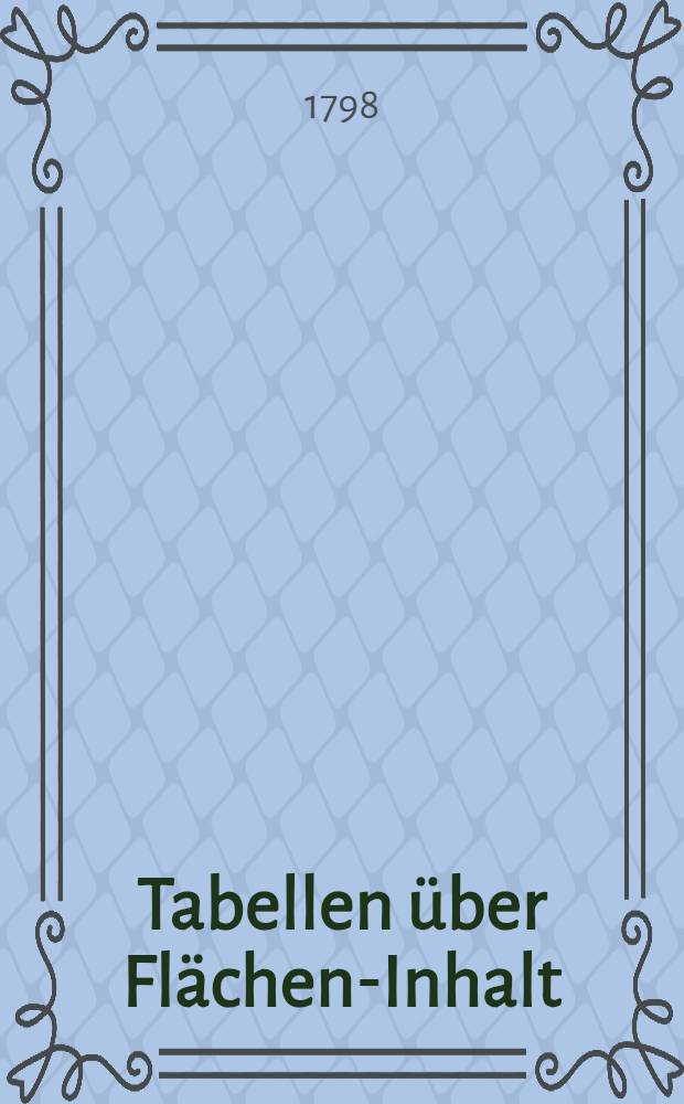 Tabellen &uuml;ber Fl&auml;chen-Inhalt: Verlust der Teutschen Reichslande; Menschen-Zahl, Eink&uuml;nfte, und bevorstehenden / Von Karl Heinrich Lang ..