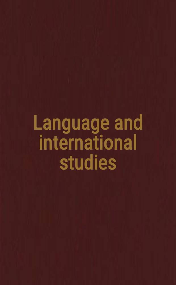 Language and international studies