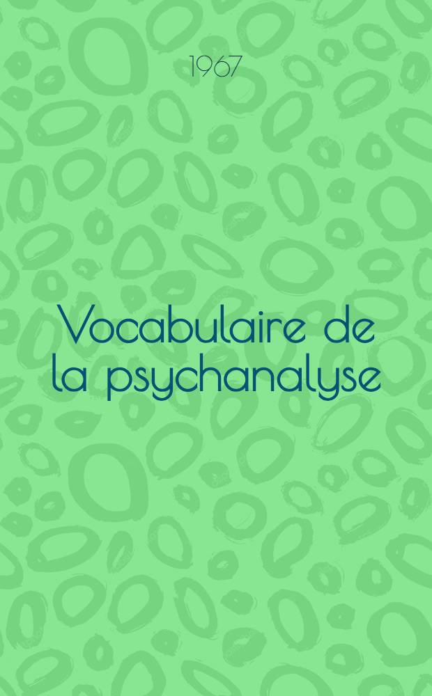 Vocabulaire de la psychanalyse