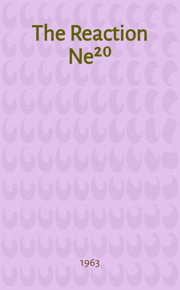 The Reaction Ne²⁰ (α, C¹²)C¹²