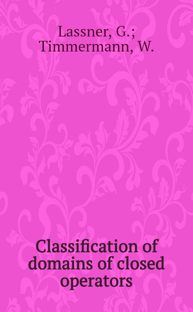 Classification of domains of closed operators