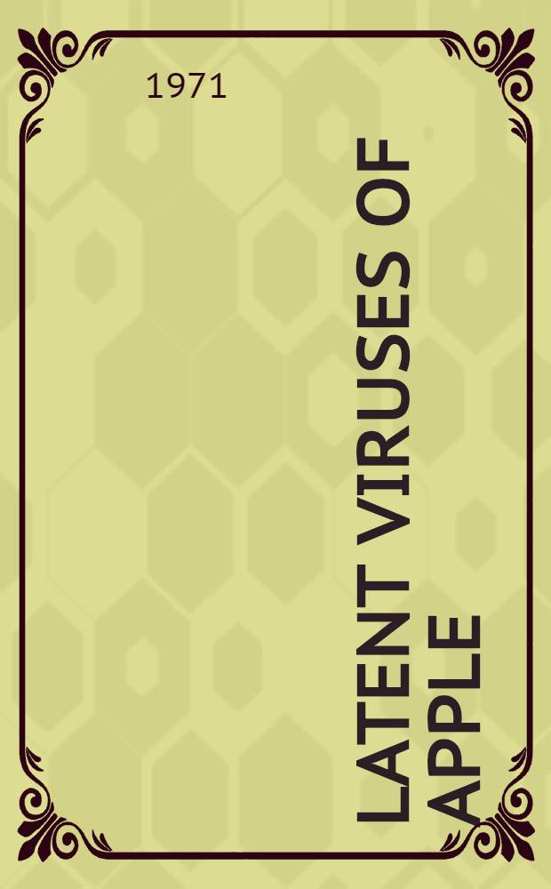 Latent viruses of apple