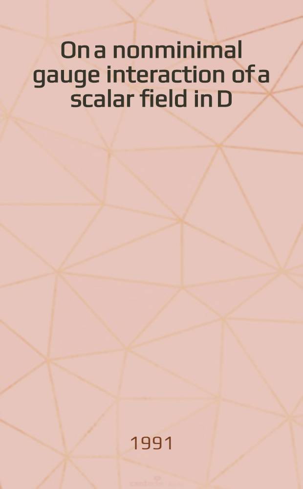 On a nonminimal gauge interaction of a scalar field in D=2+1 Chern-Simons-Maxwell theory