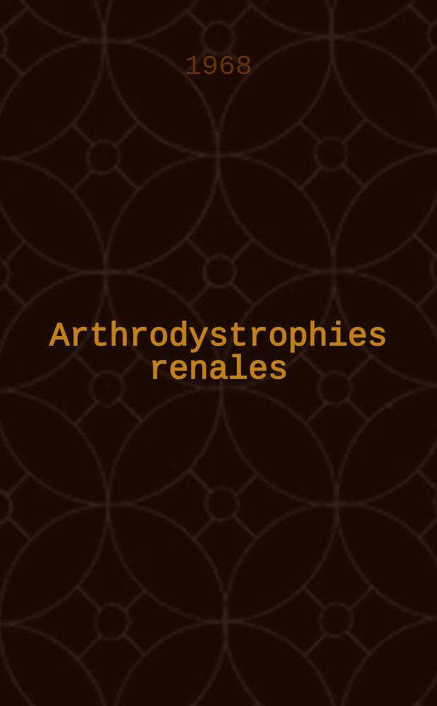 Arthrodystrophies renales : Une manifestation d'hyperparathyroïdie secondaire? : Thèse ..