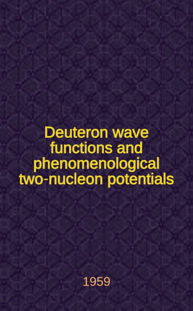 Deuteron wave functions and phenomenological two-nucleon potentials