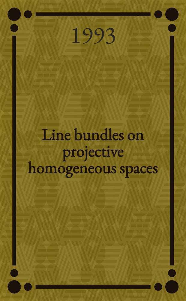 Line bundles on projective homogeneous spaces : Diss.