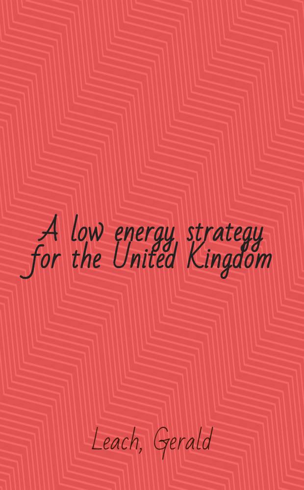 A low energy strategy for the United Kingdom