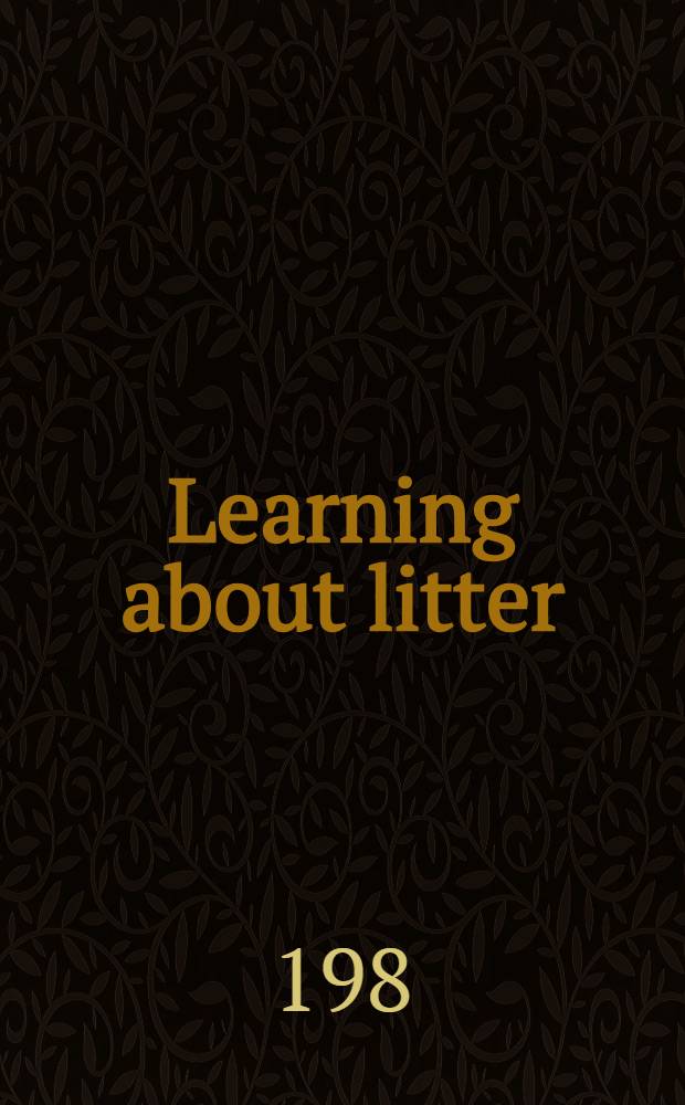 Learning about litter : A guide to teachers