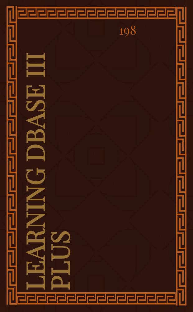 Learning dBase III plus