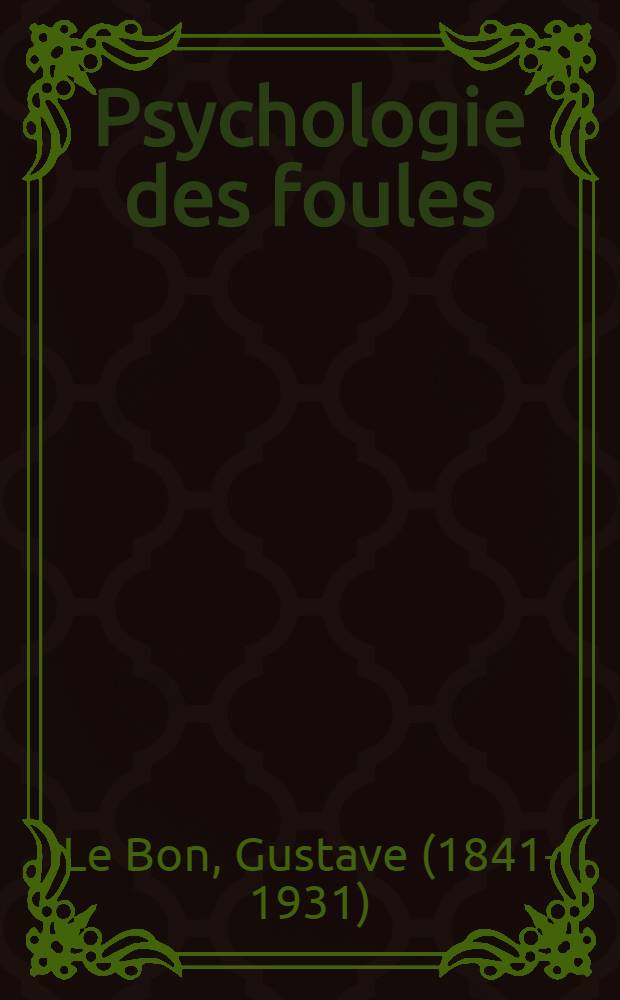 Psychologie des foules