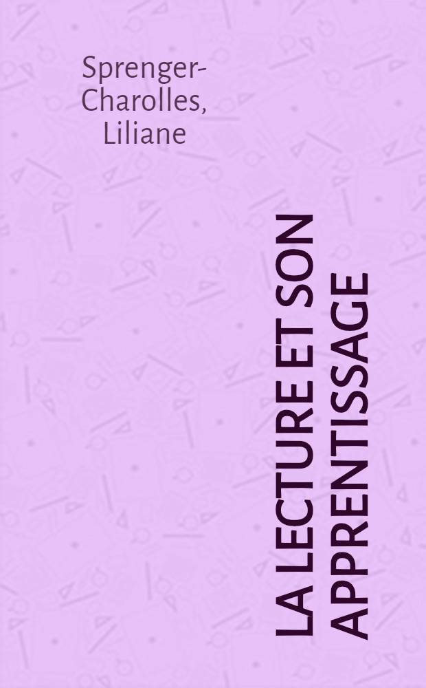 La Lecture et son apprentissage