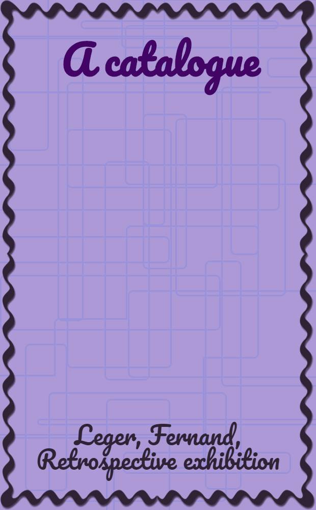 [A catalogue]