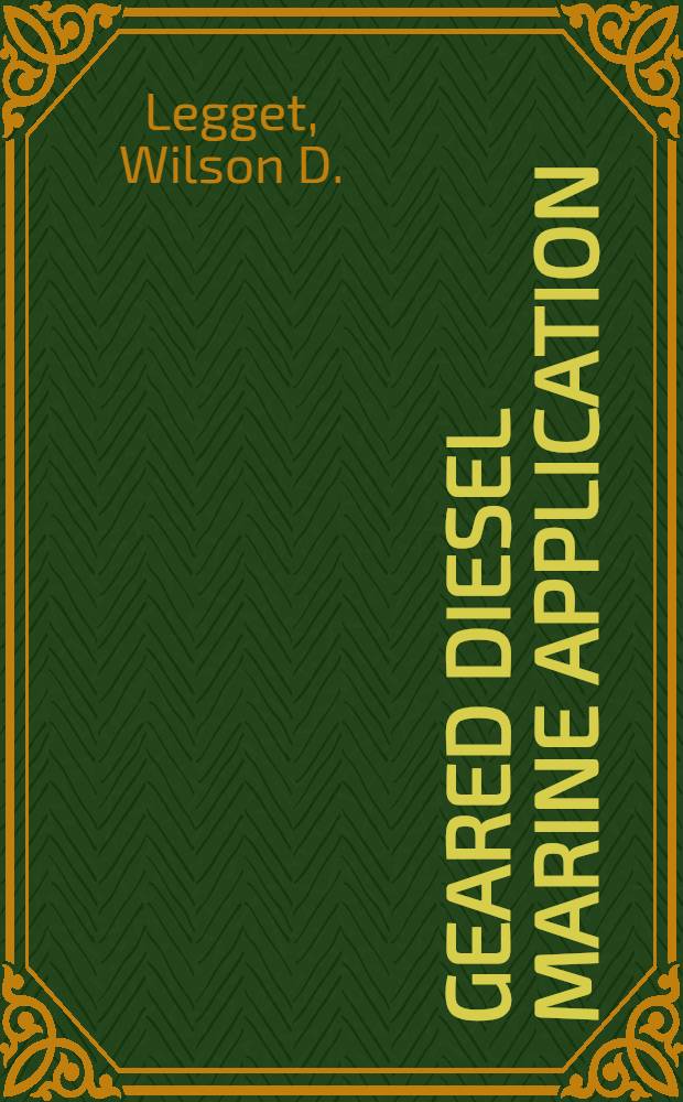 Geared diesel marine application