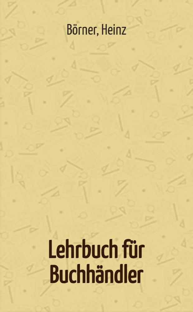 Lehrbuch für Buchhändler