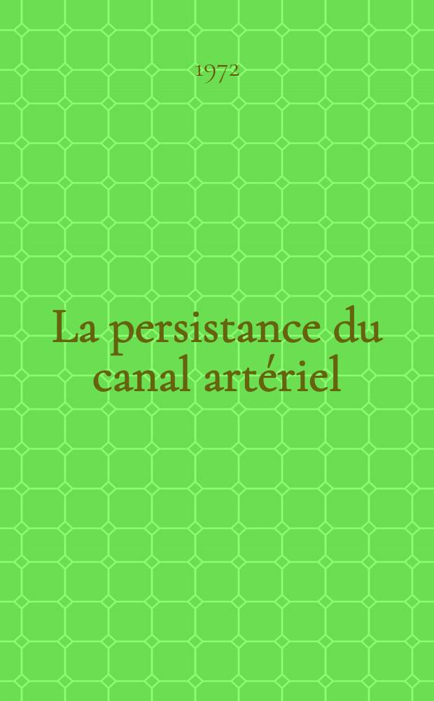 La persistance du canal art&eacute;riel : &Agrave; propos de 23 observations : Th&egrave;se ..