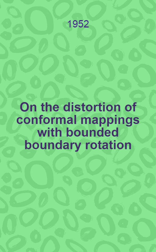 On the distortion of conformal mappings with bounded boundary rotation