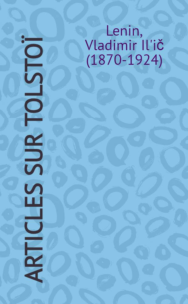 Articles sur Tolsto&iuml;