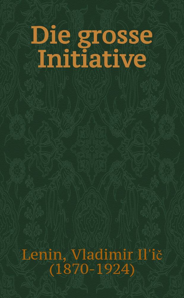 Die grosse Initiative