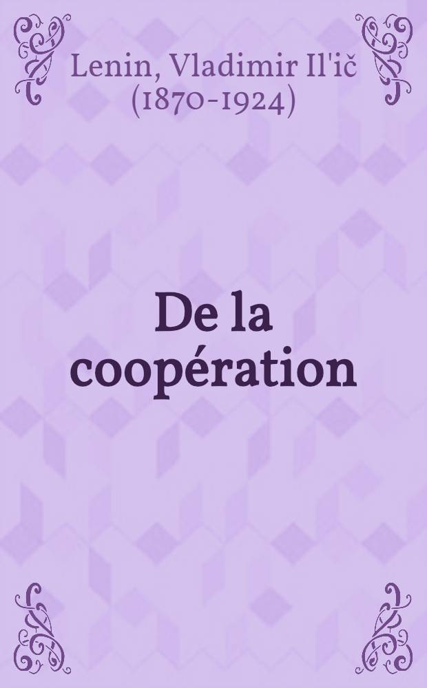 De la coopération