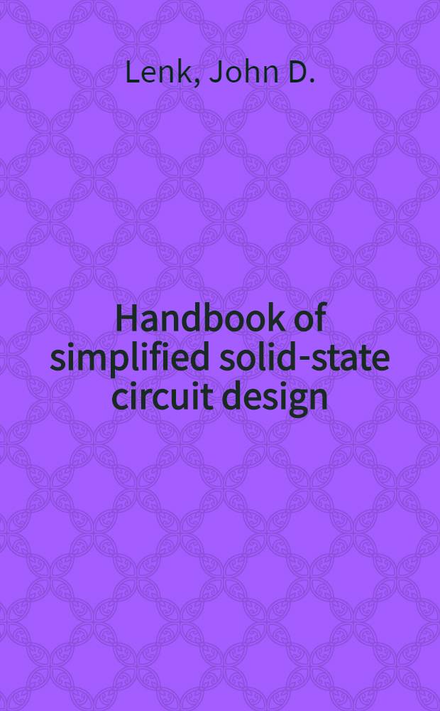 Handbook of simplified solid-state circuit design