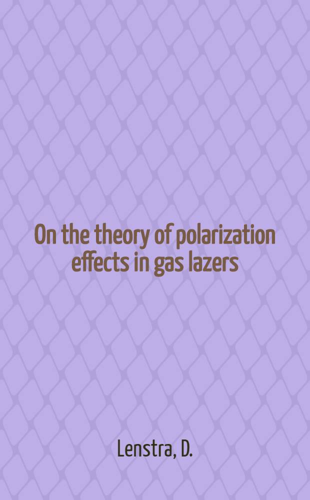 On the theory of polarization effects in gas lazers