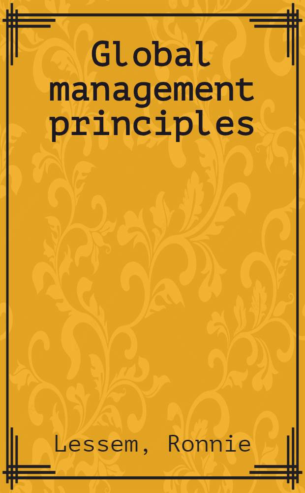 Global management principles