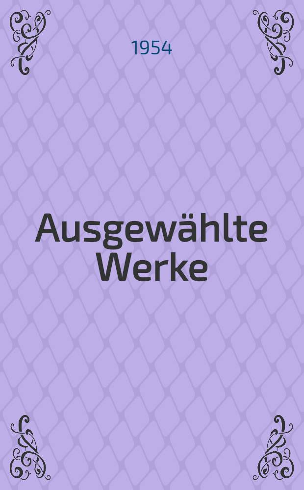 Ausgewählte Werke