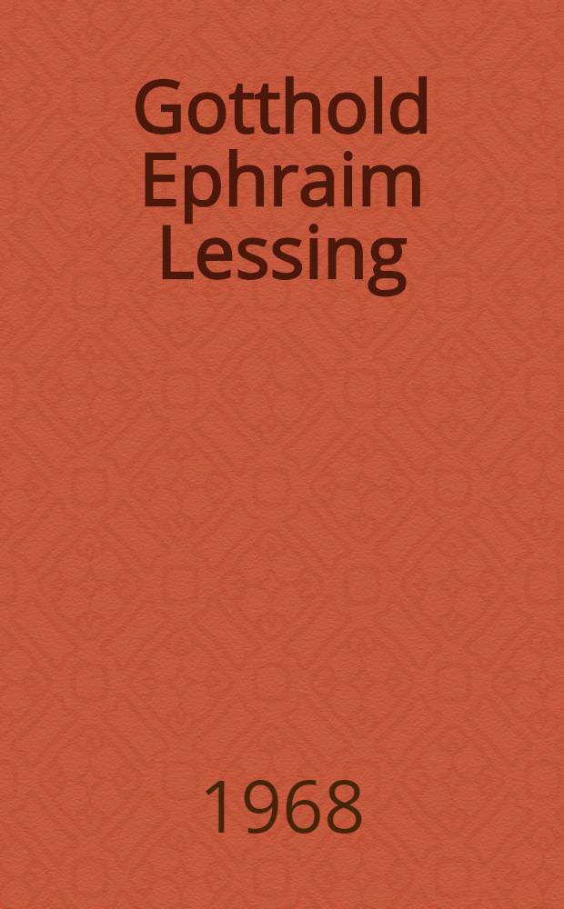 Gotthold Ephraim Lessing