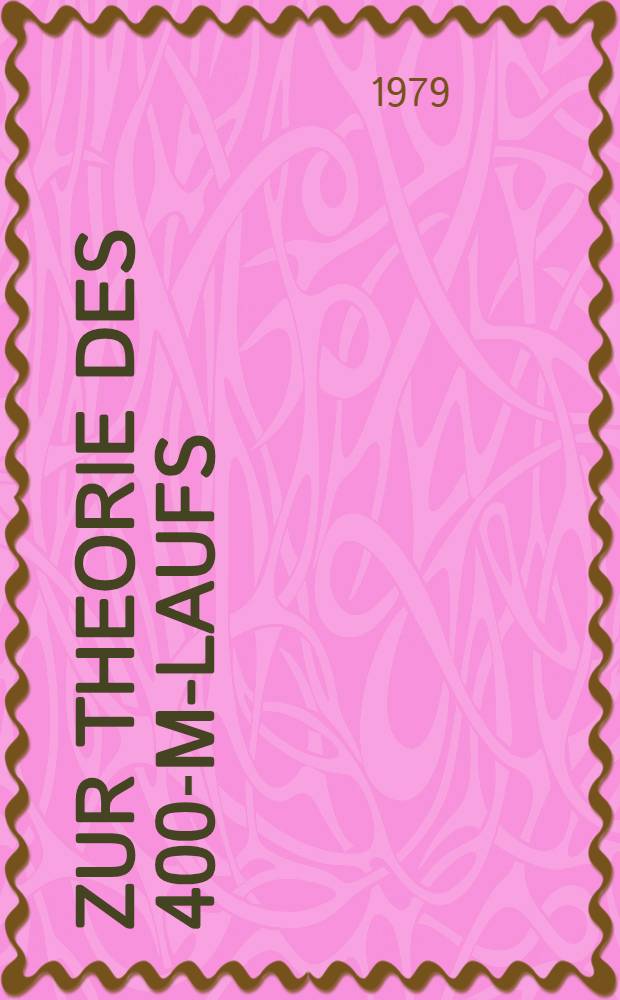 Zur Theorie des 400-m-Laufs