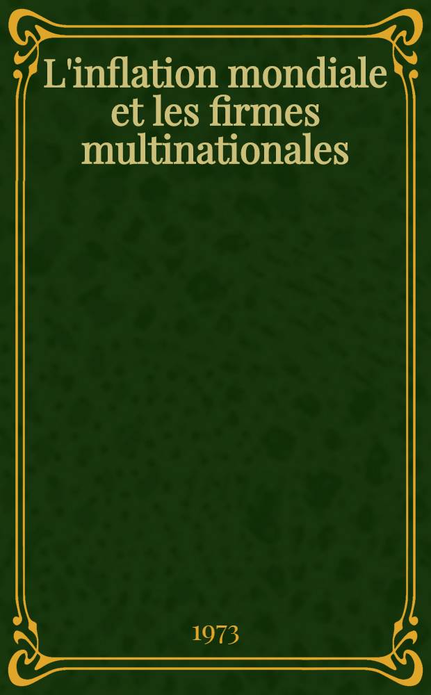 L'inflation mondiale et les firmes multinationales