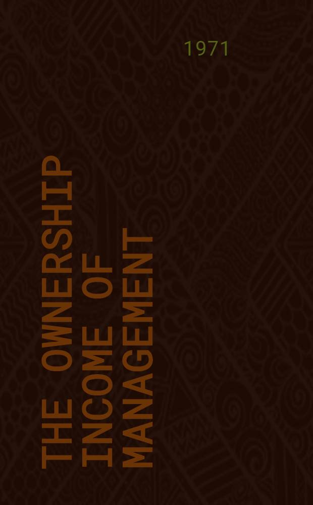 The ownership income of management