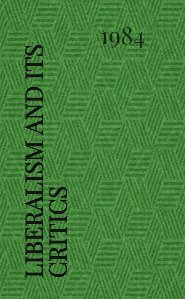 Liberalism and its critics