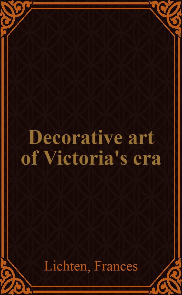 Decorative art of Victoria's era