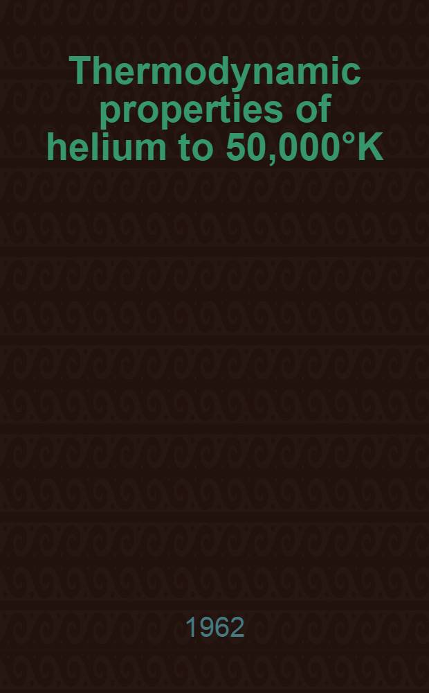 Thermodynamic properties of helium to 50,000°K