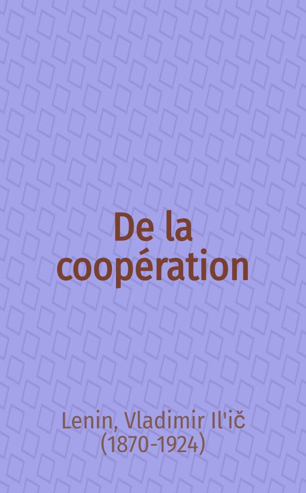 De la coopération