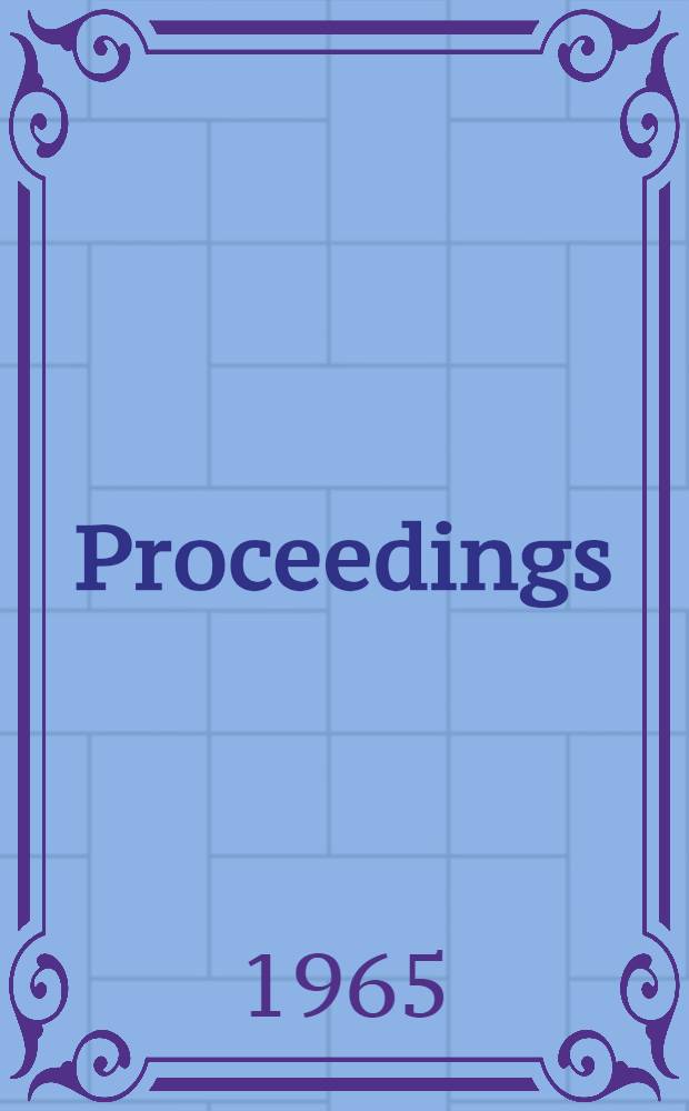 [Proceedings]