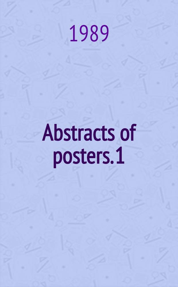Abstracts of posters. 1