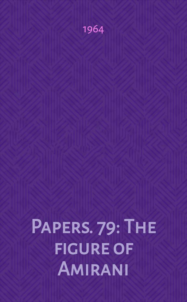 [Papers]. [79] : The figure of Amirani (the bound hero) in Colcho-Iberian folklore