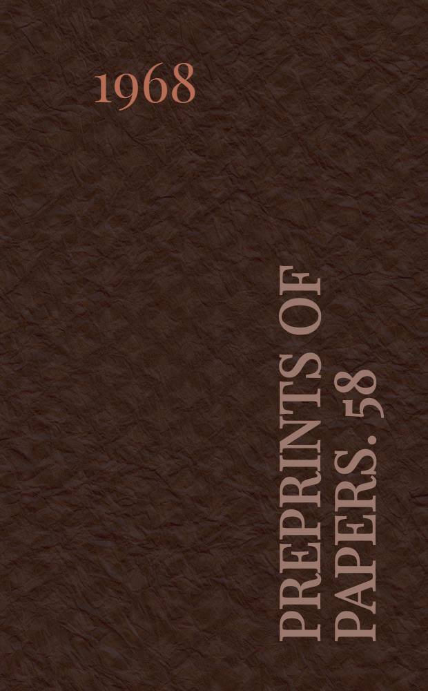 Preprints of papers. 58 : The influence of the cation exchange on the catalytic properties of zeolite A