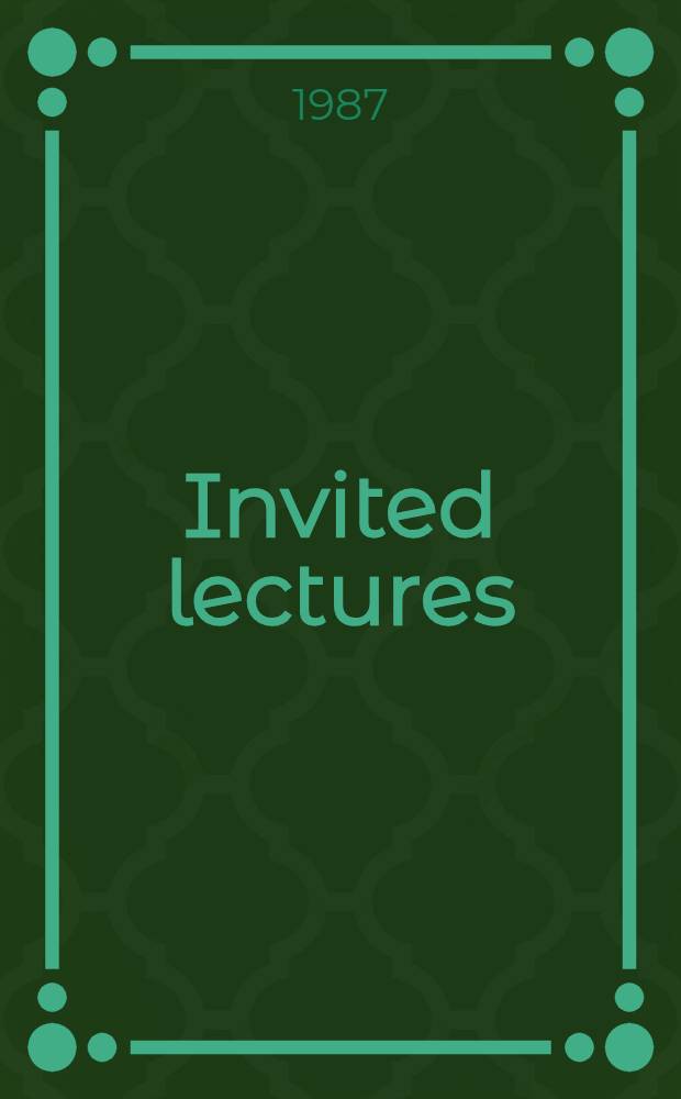 Invited lectures