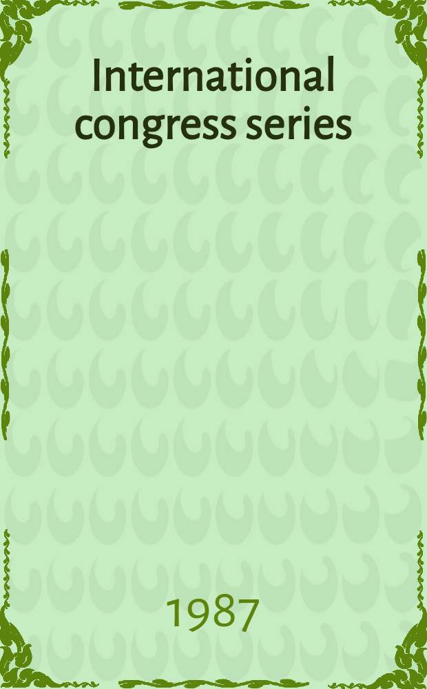 International congress series : Cancer chemotherapy