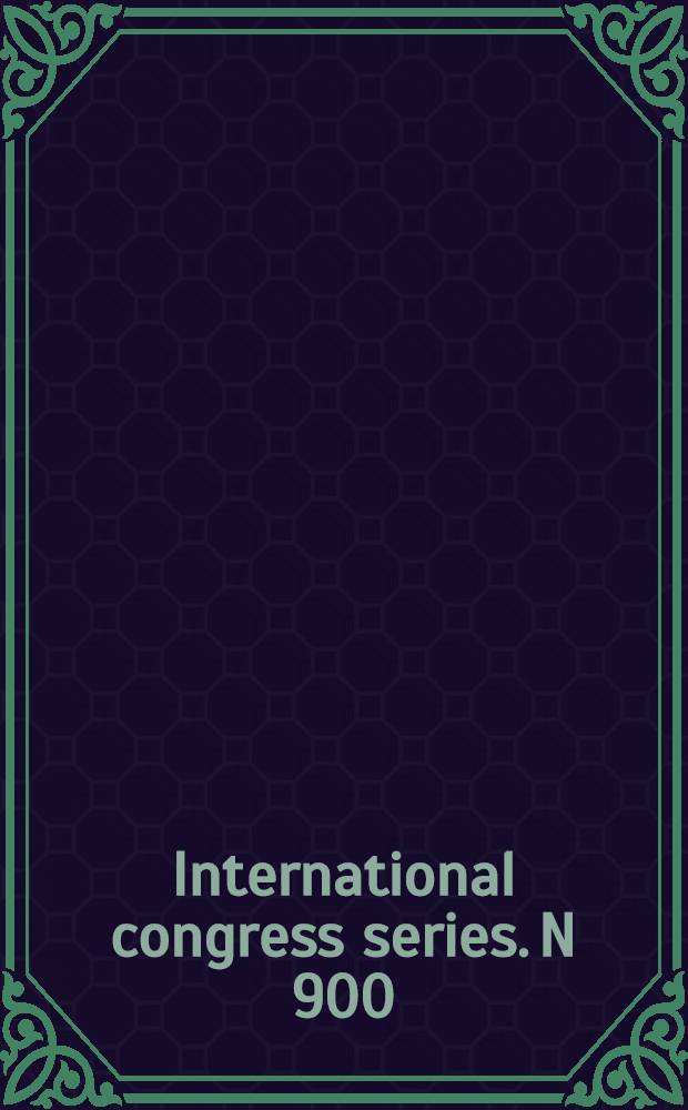 International congress series. N 900 : Psychiatry