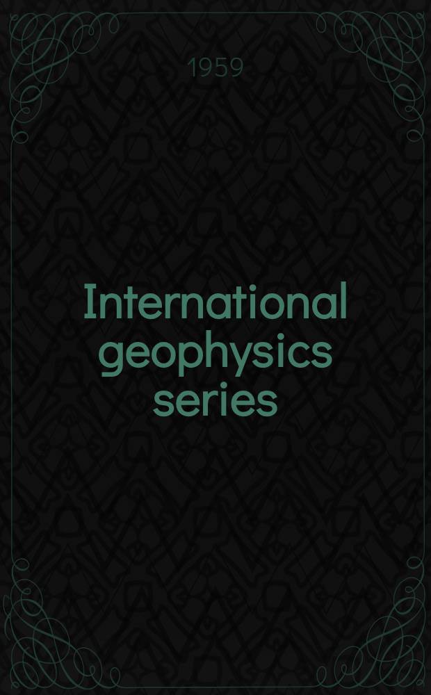 International geophysics series
