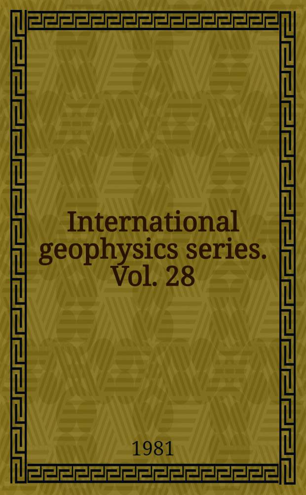 International geophysics series. Vol. 28 : The urban climate