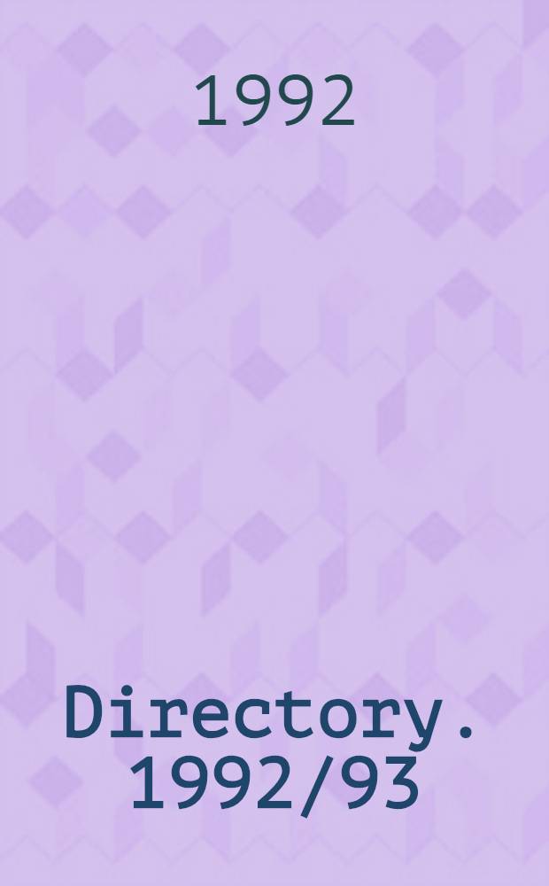 Directory. 1992/93