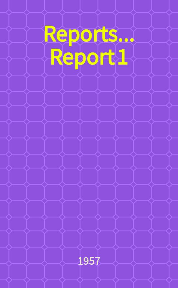 [Reports] ... Report 1 : General examination on the social problems arising in mines other than coal mines