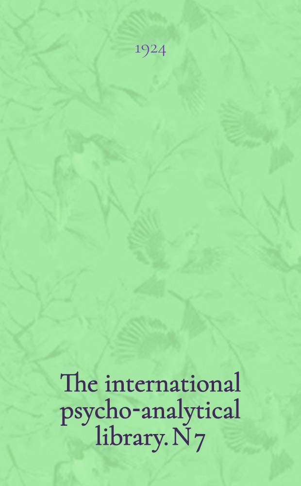 The international psycho-analytical library. N 7 : Collected papers