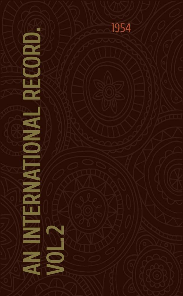 An International record. Vol. 2 : Progress in photography