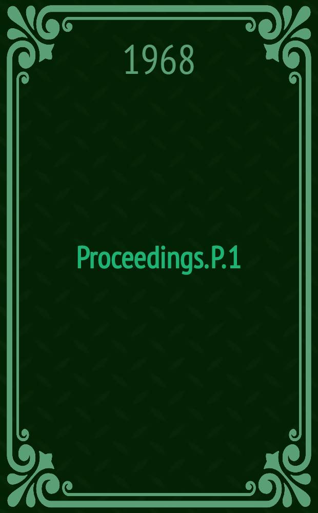 Proceedings. [P. 1]