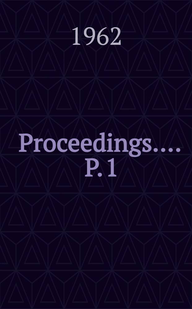 [Proceedings ...]. P. 1 : Structural elements for farm buildings